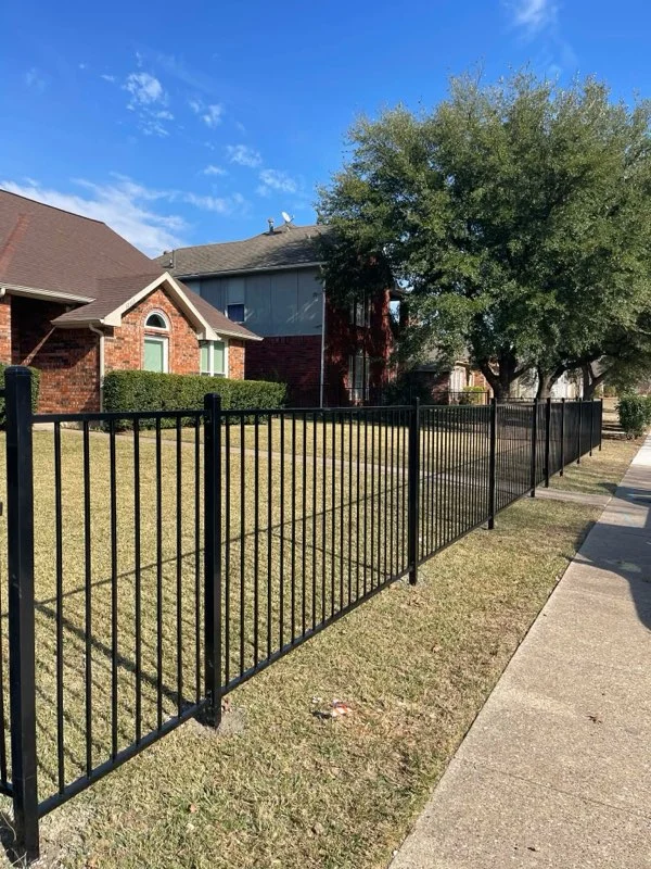 Black iron fence