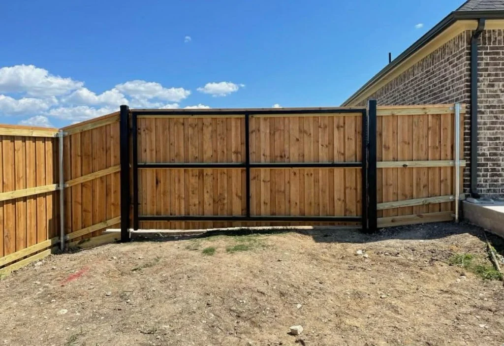 Cedar driveway gate